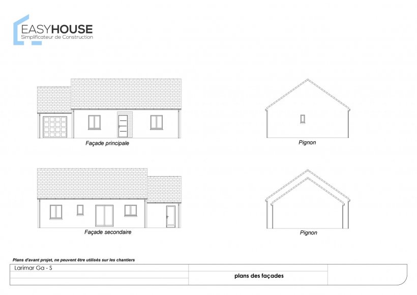 Plan de la maison Larimar S, surface 73.00 m² au prix de 136 000€ (image 2)