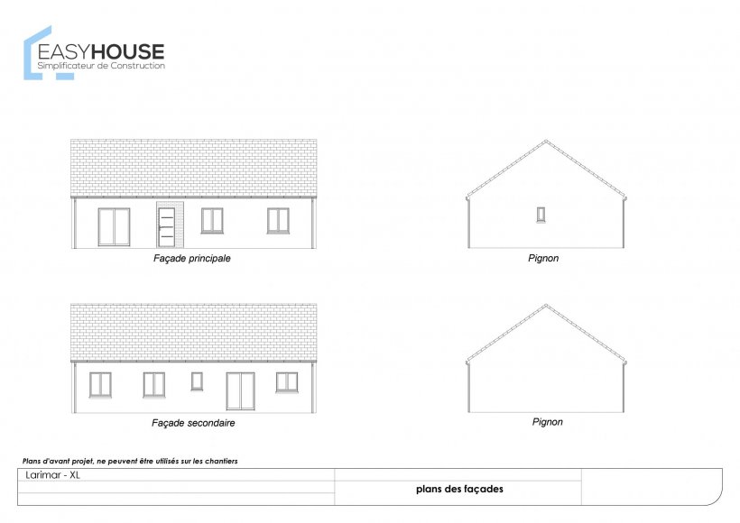 Plan de la maison Larimar XL, surface 101.00 m² au prix de 144 000€ (image 1)