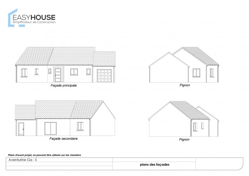 Plan de la maison Aventurine S, surface 80.00 m² au prix de 146 000€ (image 2)