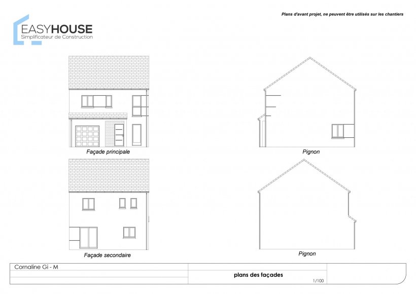 Plan de la maison Cornaline M, surface 98.00 m² au prix de 165 000€ (image 3)