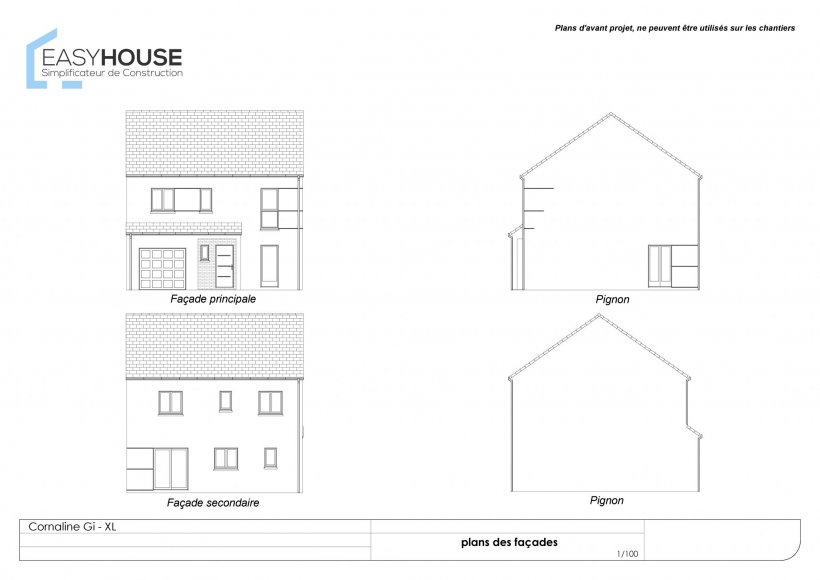 Plan de la maison Cornaline XL, surface 114.00 m² au prix de 179 000€ (image 3)
