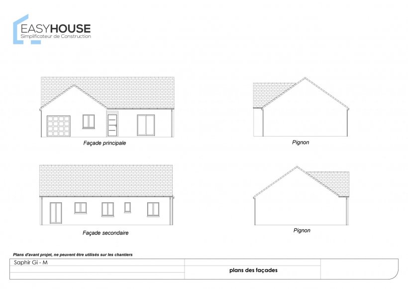 Plan de la maison Saphir M, surface 89.00 m² au prix de 143 000€ (image 1)