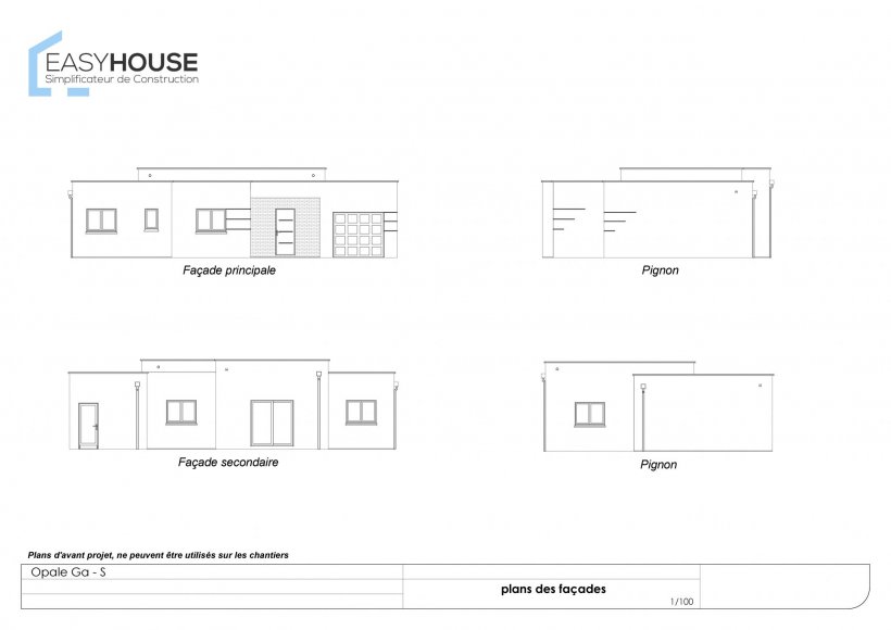 Plan de la maison Opale M, surface 91.00 m² au prix de 191 000€ (image 2)