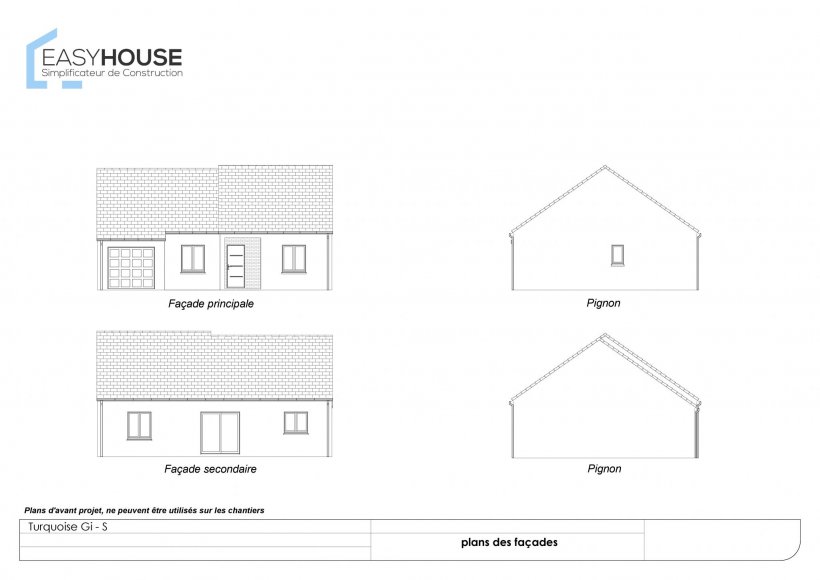Plan de la maison Turquoise S, surface 76.00 m² au prix de 132 000€ (image 2)