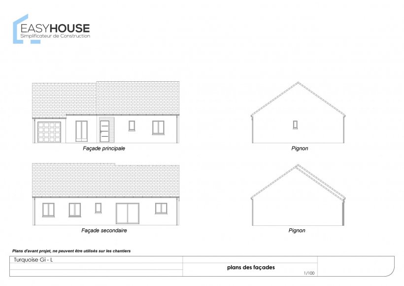 Plan de la maison Turquoise L, surface 102.00 m² au prix de 160 000€ (image 2)