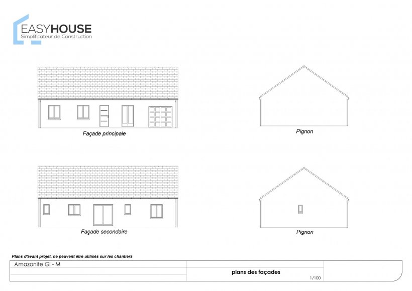Plan de la maison Amazonite M, surface 90.65 m² au prix de 140 000€ (image 2)